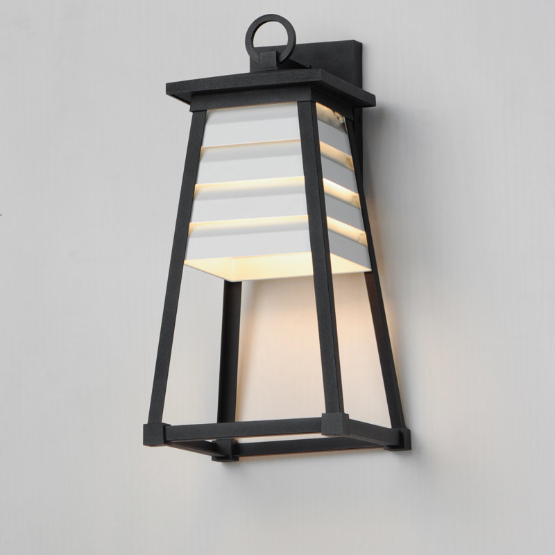 Renlee Wall Light, White/Black, 18" H x 8.5' W x 8.75" D