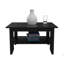 Table basse, quatre pieds, une tablette