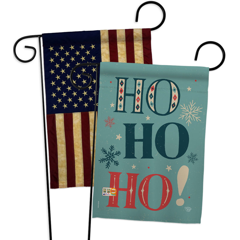 Drapeau de jardin en polyester 18,5 x 13 po Ho