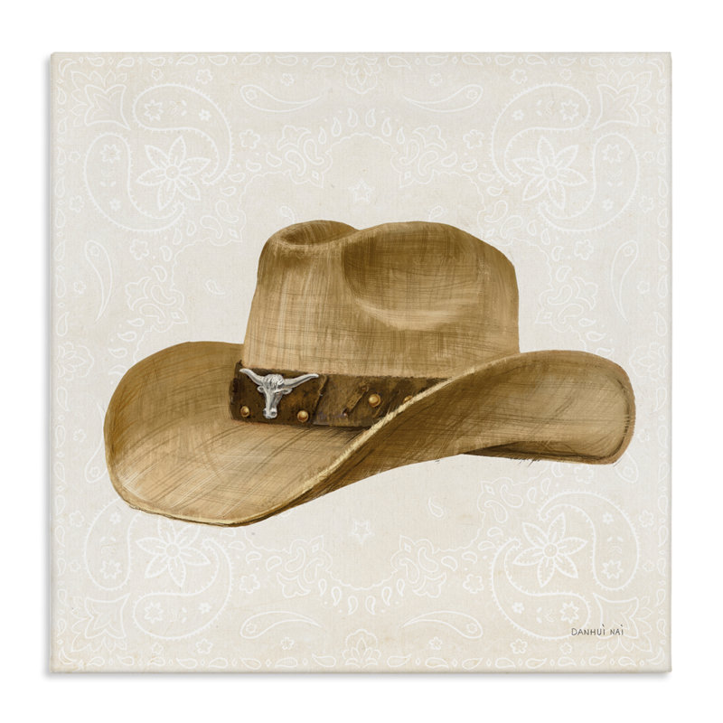 Cowboy Rider of Range Canvas, design par Danhui Nai, H 17 po x l 17 po