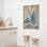 Reproduction d'art mural bleu minimaliste nature morte poire fruit