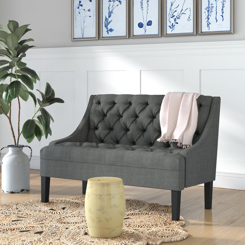Banc tapissier Argenziano, Gris anthracite