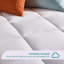 Surmatelas double en mousse viscoélastique à support amélioré de 4 pouces, support moyen, mousse viscoélastique gélifiée rafraîchissante 2 pouces et housse de coussin 2 pouces-106896999
