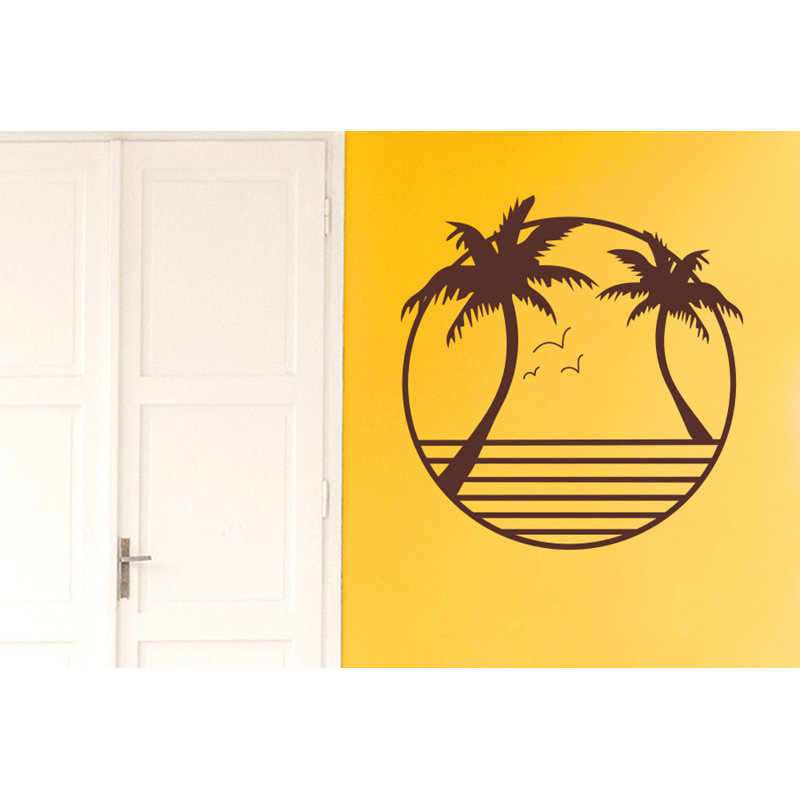 Nautical & Beach Non-Wall Damaging Wall Decal, Brown