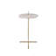 14" Rose Quartz Accent Table with Soft Gold Base
