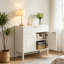 Commode décorative arquée moderne, armoire d'appoint avec tiroir et portes, buffet pour le salon-206735342