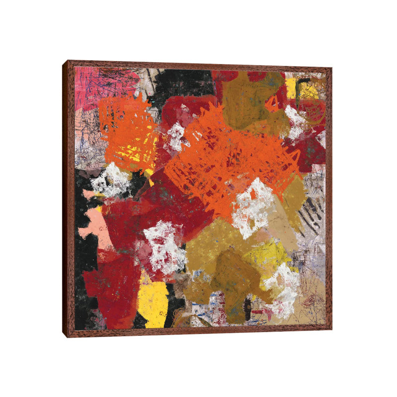 Ultra Expressionism by PinkPankPunk - Painting on Canvas, Classic Brown Wood Framed, 66.04cm H x 66.04cm W x 3.81cm D