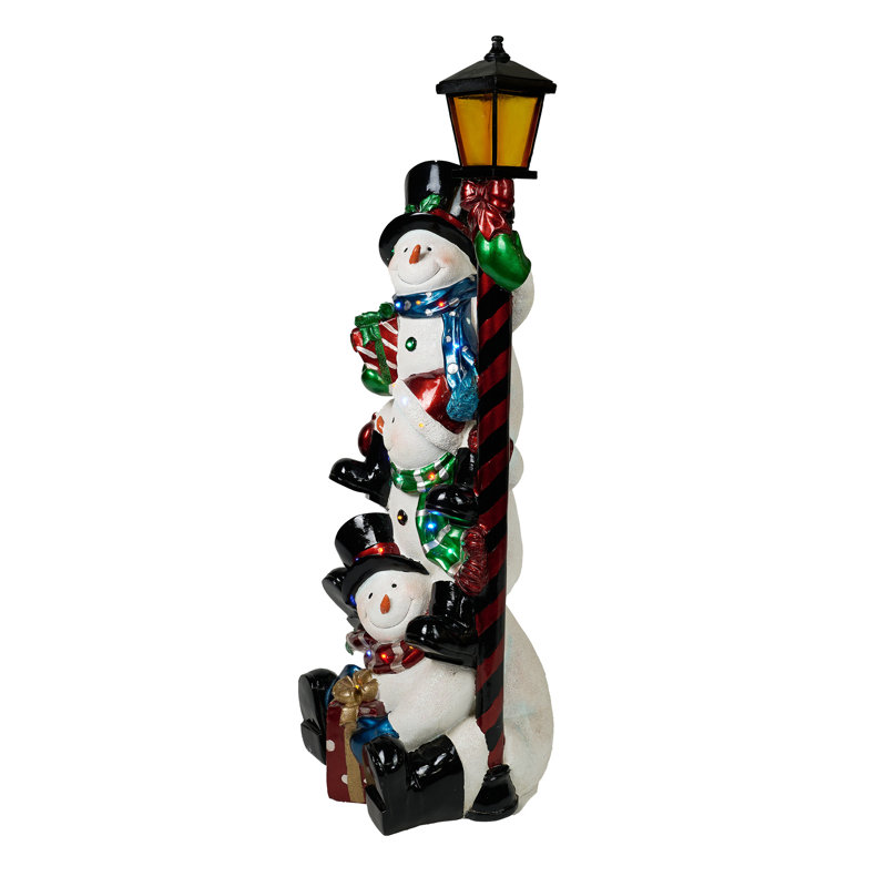 Lampadaire empilable bonhomme de neige avec DEL