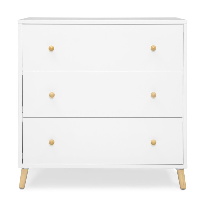 Essex 3 Drawer Dresser, Bianca White/Natural