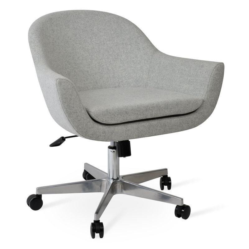 Madison Office Chair in Wool, Silver Wool