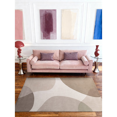 Derien Abstract Wool Hand Woven Area Rug