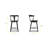 Enzo Solid Wood Curved Splat Back Counter Stool