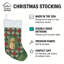 Chaussette de Noël Golden Retriever PoinsettIas