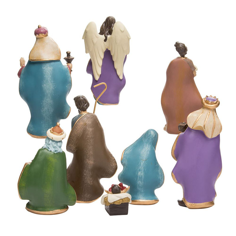 Kurt Adler 6.25" Multicolor Resin Nativity Figurine Set