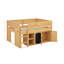 Lit mezzanine double avec armoire-493180333
