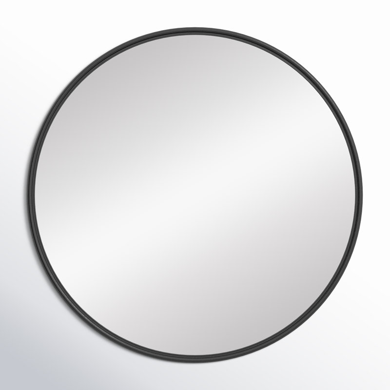 Minuet Engineered Wood Flat Mirror, 30" x 30", Black