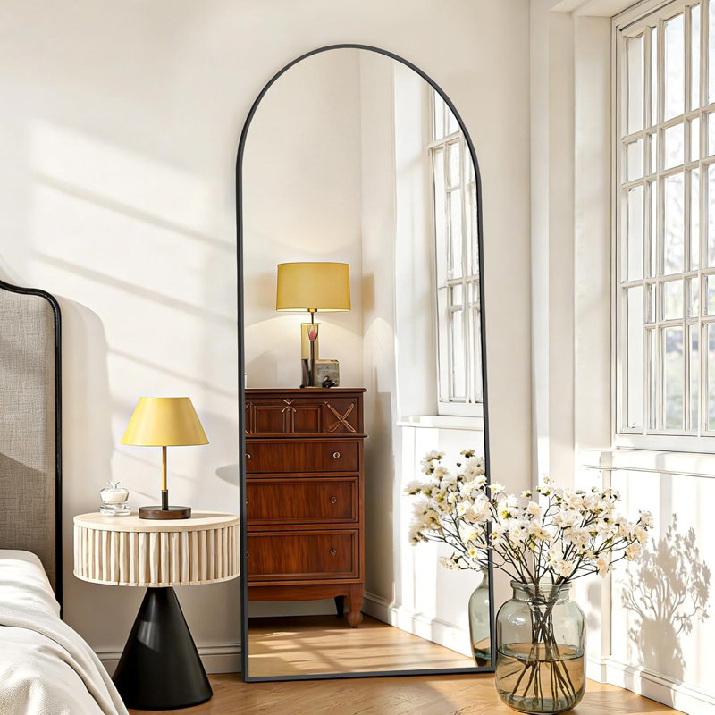 Miroir pleine longueur Masrur, Noir, 64 po x 21 po