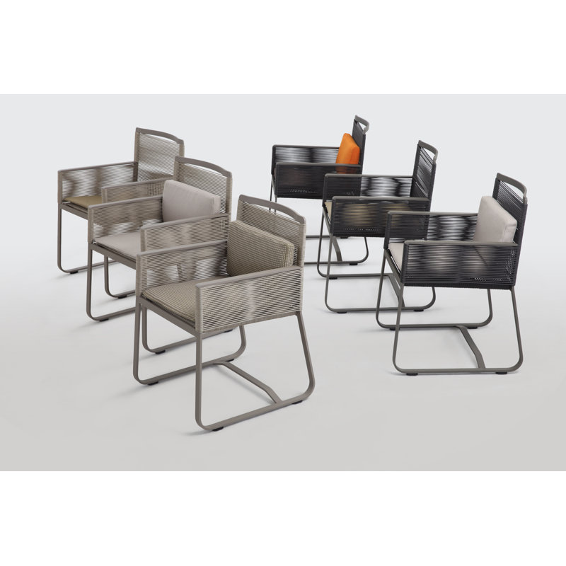 Outdoor Dining Armchair, Beige Gray, Beige/ Stinson 181