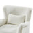 Walbert Modern Boucle Wingback Accent Chair with Pillow and Solid Wood Legs-1386688719