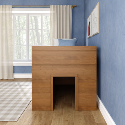Lit mezzanine simple en bois massif Decimus