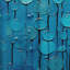 Collage abstrait bleu pluvieux - Rideau abstrait obscurcissant à formes abstraites - 1 panneau-107827144