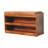 Solid Wood Buffalo Hide Pull-Out Chestnut Shoe Storage Bench