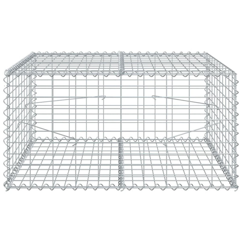 Grand pot de jardin durable en fer galvanisé Gabion, H 39,4 po x l 39,4 po x P 19,7 po