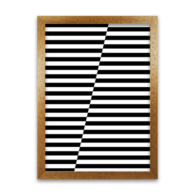 Black and White Stripe ALT 1 Piece Wall Art