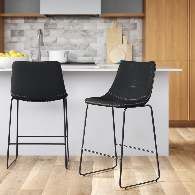 Cal Counter Stool - Antique Black, Counter Stool (26" Seat Height)