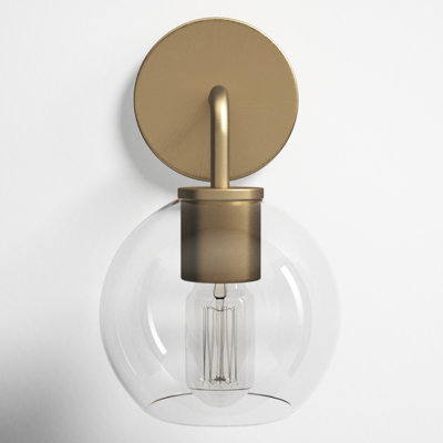 Childerley Single Light Glass Dimmable Armed Sconce