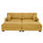 Bentura Oversized Upholstered Orange Corduroy Modular Sleeper Sofa Bed Lounge Modular Sofa with Armrests & Throw Pillows-1387200428