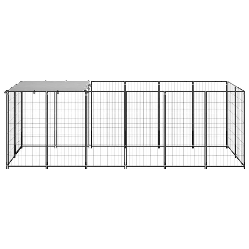 Cornwall 43.31cm H PE, Powder-coated Steel Exercise Pen With Door, Black