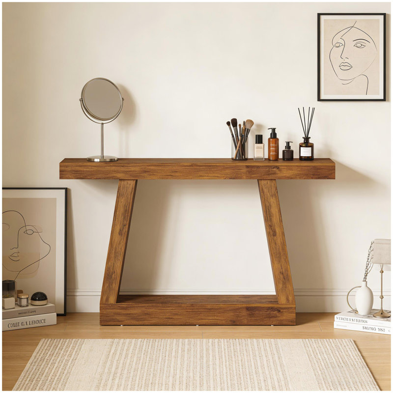 Dual-Tier Entryway Table,Sofa Table,Console Table,Side Table, 32.7" H x 55.1" W x 11.8" D