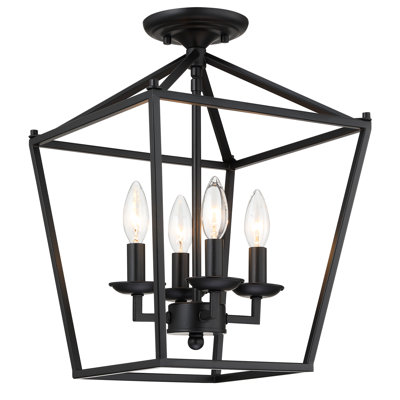 Plafonnier semi-encastré 4 lumières 17 po