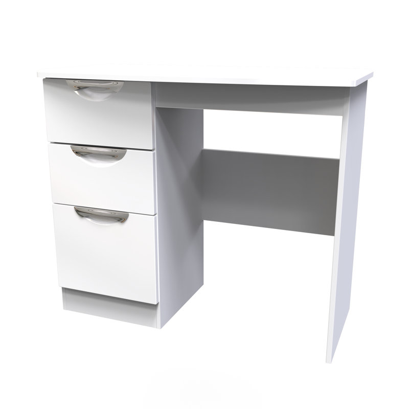 Fully Assembled Ratley Dressing Table, White Gloss