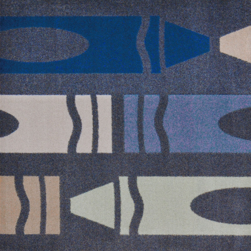 Tapis à motif de crayons géants Playful, Rectangle 5 pi 4 po x 7 pi 8 po