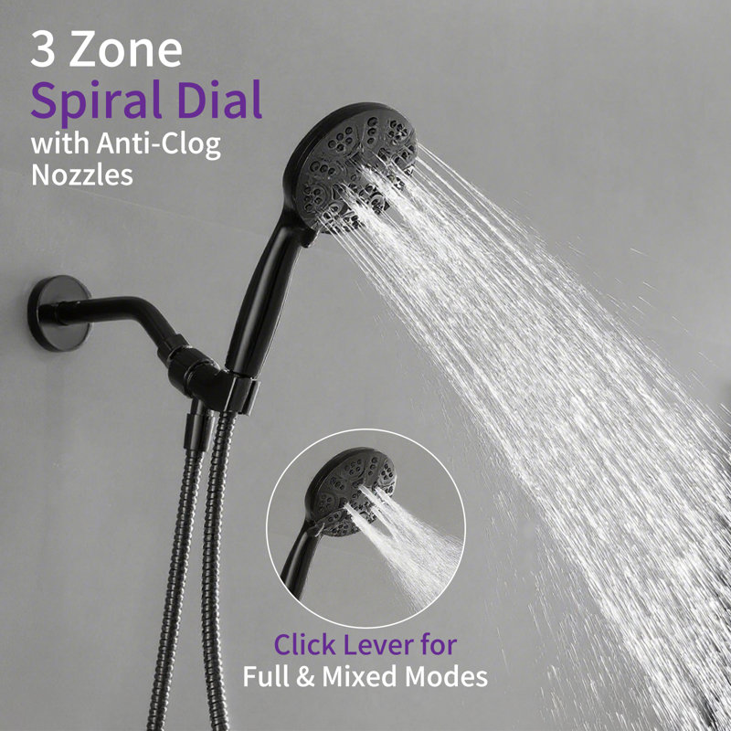 Complete Shower System, Matte Black