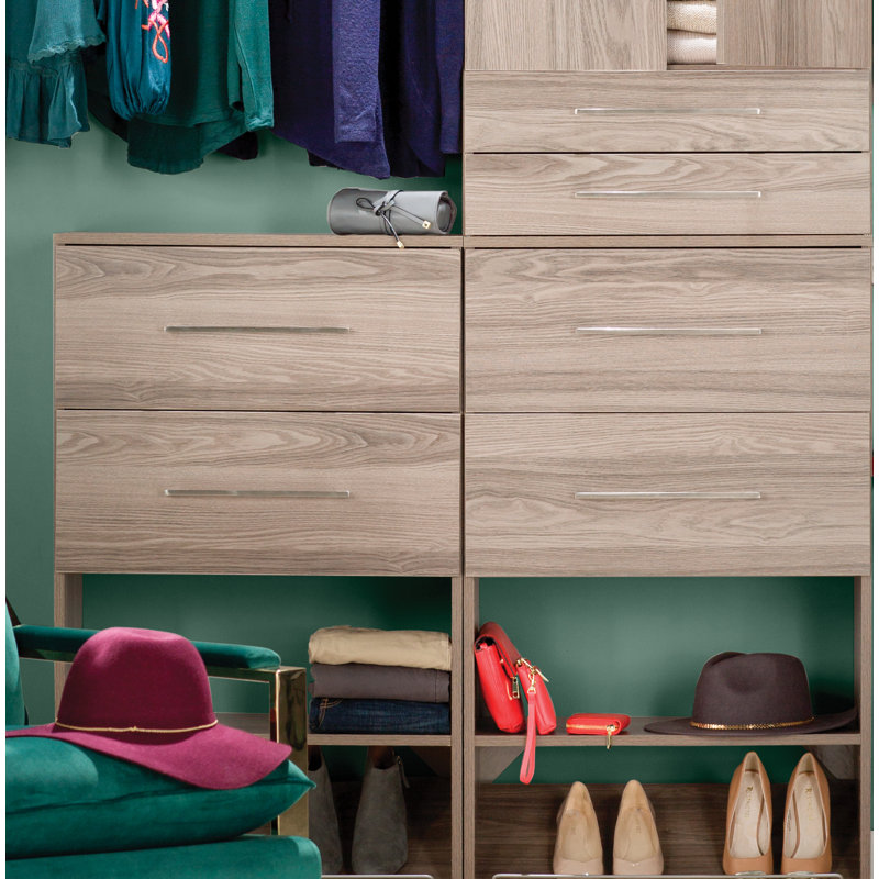 SuiteSymphony 24.75" W Modern Drawer, 4.92" H x 24.8" W x 13.35" D, Natural Gray