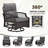 3-Piece Patio Furniture Set, Wicker Outdoor Bistro Set Swivel Glider Patio Chairs x 2 with Cushions, Side Table x 1, High Back All-Weather Rattan Outdoor Furniture for Porch, Backyard-129020496-129020497
