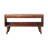 Solid Wood Chestnut Bench with Leather Seat Pad