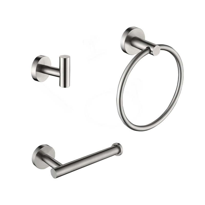 3 - Piece Bathroom Hardware Set, Brushed Nickel