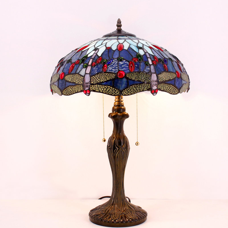 Alfie-John Metal Lamp, Blue/Red