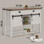 Console Farmhouse avec portes de grange coulissantes et 2 tiroirs, table d'entrée rustique pour salon, couloir, vestibule, table de canapé avec tablette réglable et rangement ouvert, design industriel