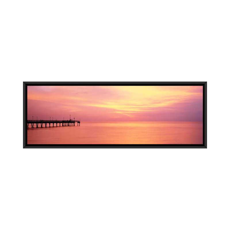 Coucher de soleil panoramique à PierWater, Caspersen Beach, Venice, Florida, USA - reproduction de photo sur toile tendue