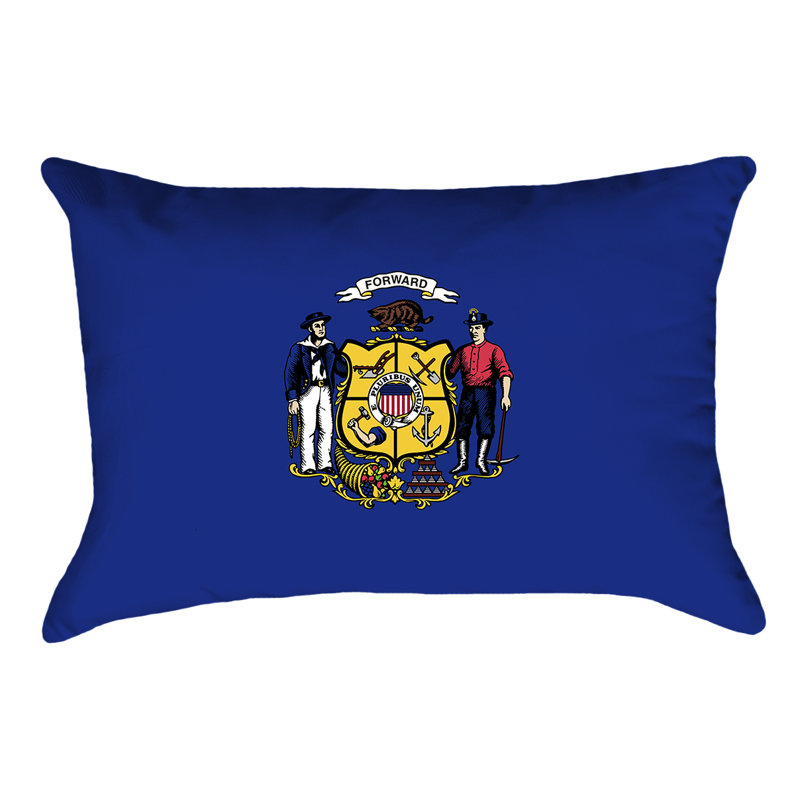 Oreiller Katelyn Smith Wisconsin, Coussin lombaire, Polyester/mÃ©lange de polyester - utilisation intÃ