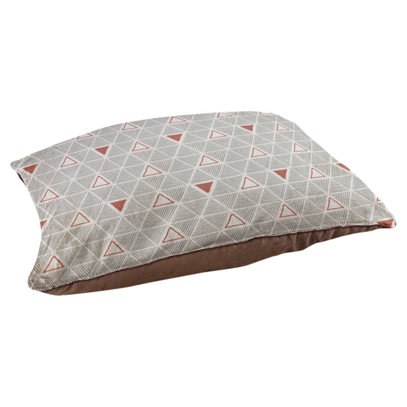 Coussin pour chien Chen, Petit (l 28 po x P 6 po x H 18 po), Rouge/gris