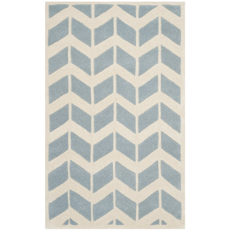 Deedie Hand Tufted Wool Chevron Rug