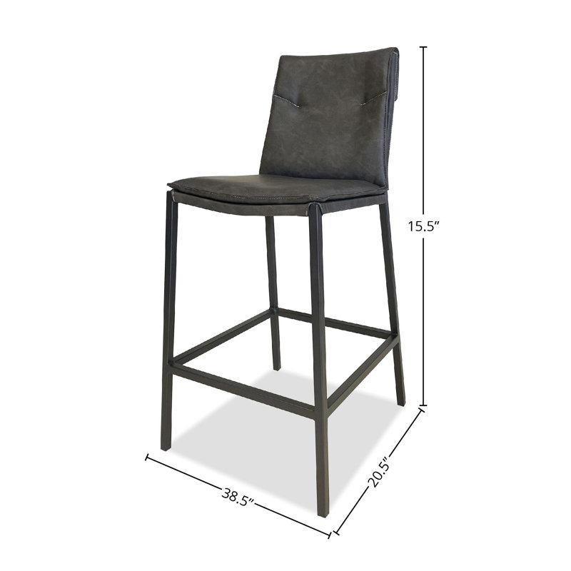 Ariel Upholstered Counter Stool with Metal Frame