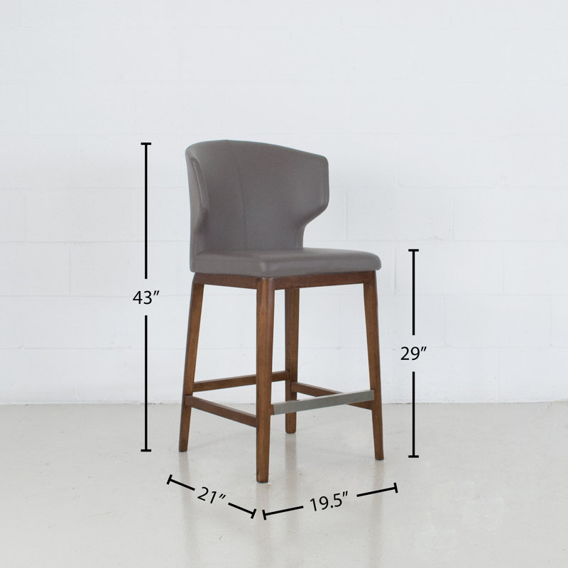Tabouret de bar et de comptoir Aislinn, Gris anthracite, Tabouret de comptoir (siège d'une hauteur de 26 p