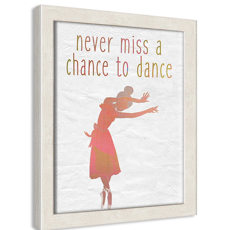 Impression sur papier Dance B, Encadré de boîte blanc, H 10 po x l 8 po x P 1,18 po